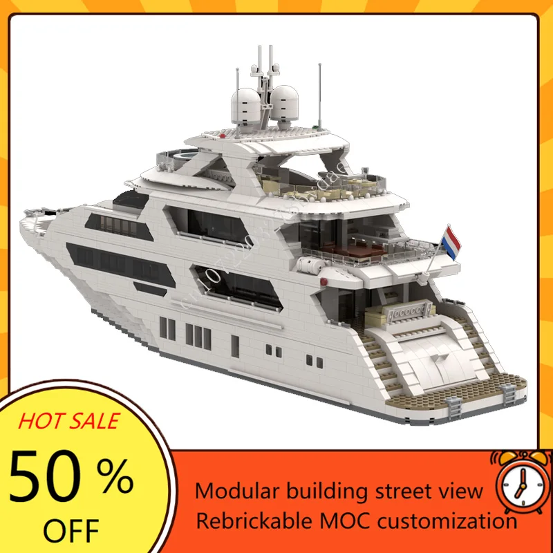 4657 шт. на заказ MOC супер ях – обзор и цена Kids Toys Xmas